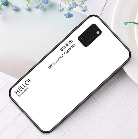 Gradient Glass etui pokrowiec nakładka ze szkła hartowanego Samsung Galaxy A41 czarno-czerwony Gradient Glass etui pokrowiec nakładka ze szkła hartowanego Samsung Galaxy A41 czarno-czerwony