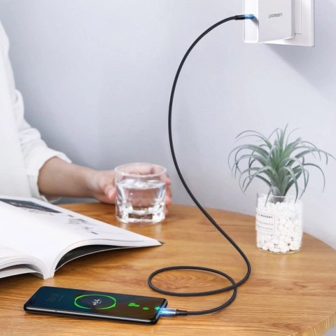 Kabel Ugreen US316 70429 USB-C - USB-C PD QC FCP 100W 5A 480Mb/s 2m - szary Kabel Ugreen US316 70429 USB-C - USB-C PD QC FCP 100W 5A 480Mb/s 2m - szary