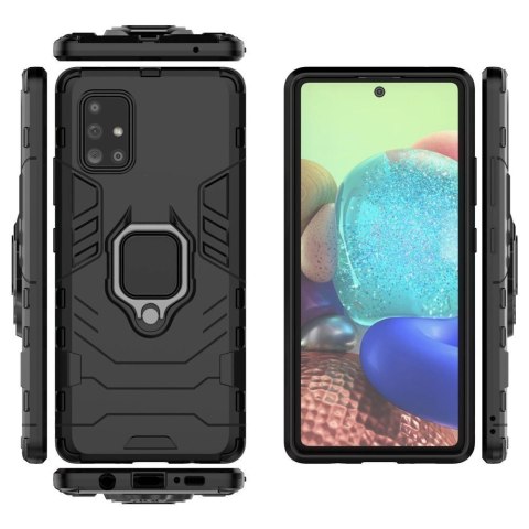 Ring Armor pancerne hybrydowe etui pokrowiec + magnetyczny uchwyt Samsung Galaxy A71 5G czarny Ring Armor pancerne hybrydowe etui pokrowiec + magnetyczny uchwyt Samsung Galaxy A71 5G czarny