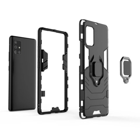 Ring Armor pancerne hybrydowe etui pokrowiec + magnetyczny uchwyt Samsung Galaxy A71 5G czarny Ring Armor pancerne hybrydowe etui pokrowiec + magnetyczny uchwyt Samsung Galaxy A71 5G czarny