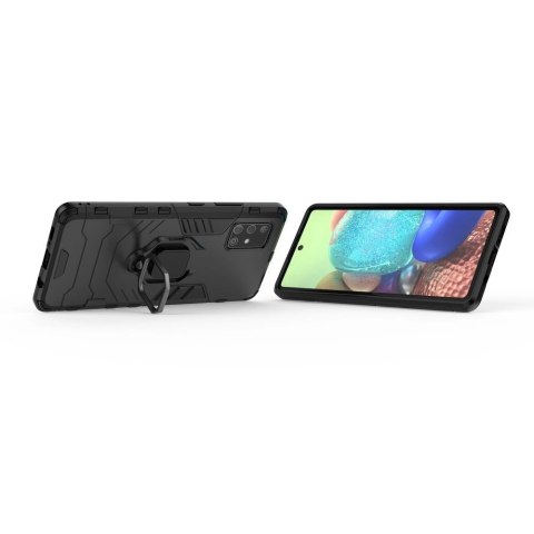 Ring Armor pancerne hybrydowe etui pokrowiec + magnetyczny uchwyt Samsung Galaxy A71 5G czarny Ring Armor pancerne hybrydowe etui pokrowiec + magnetyczny uchwyt Samsung Galaxy A71 5G czarny