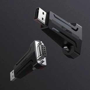 Ugreen adapter konwerter przejściówka DB9 RS-232 - USB czarny (80111 CM326) Ugreen adapter konwerter przejściówka DB9 RS-232 - USB czarny (80111 CM326)