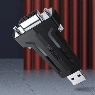 Ugreen adapter konwerter przejściówka DB9 RS-232 - USB czarny (80111 CM326) Ugreen adapter konwerter przejściówka DB9 RS-232 - USB czarny (80111 CM326)
