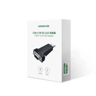 Ugreen adapter konwerter przejściówka DB9 RS-232 - USB czarny (80111 CM326) Ugreen adapter konwerter przejściówka DB9 RS-232 - USB czarny (80111 CM326)