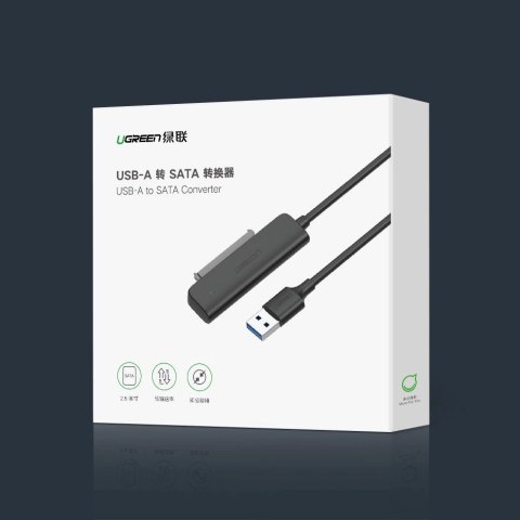 Ugreen adapter przejściówka dysku HDD SSD 2,5'' SATA III 3.0 - USB 3.2 Gen 1 (USB 5 Gbps) czarny (70609 CM321) Ugreen adapter przejściówka dysku HDD SSD 2,5'' SATA III 3.0 - USB 3.2 Gen 1 (USB 5 Gbps) czarny (70609 CM321)