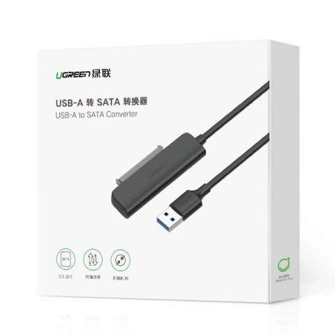 Ugreen adapter przejściówka dysku HDD SSD 2,5'' SATA III 3.0 - USB 3.2 Gen 1 (USB 5 Gbps) czarny (70609 CM321) Ugreen adapter przejściówka dysku HDD SSD 2,5'' SATA III 3.0 - USB 3.2 Gen 1 (USB 5 Gbps) czarny (70609 CM321)