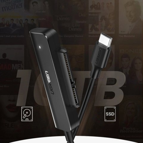 Ugreen adapter przejściówka dysku HDD SSD 2,5'' SATA III 3.0 - USB Typ C 3.2 Gen 1 (SuperSpeed USB 5 Gbps) czarny (70610 CM321) Ugreen adapter przejściówka dysku HDD SSD 2,5'' SATA III 3.0 - USB Typ C 3.2 Gen 1 (SuperSpeed USB 5 Gbps) czarny (70610 CM321)