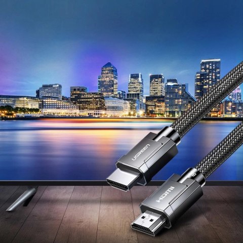 Ugreen kabel przewód HDMI 2.1 8K 60 Hz / 4K 120 Hz 3D 48 Gbps HDR VRR QMS ALLM eARC QFT 2 m szary (HD135 70321) Ugreen kabel przewód HDMI 2.1 8K 60 Hz / 4K 120 Hz 3D 48 Gbps HDR VRR QMS ALLM eARC QFT 2 m szary (HD135 70321)