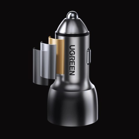 Ugreen ładowarka samochodowa USB / USB Typ C Quick Charge 3.0 Power Delivery 36 W 3 A szary (CD213 60980) Ugreen ładowarka samochodowa USB / USB Typ C Quick Charge 3.0 Power Delivery 36 W 3 A szary (CD213 60980)