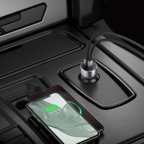 Ugreen ładowarka samochodowa USB / USB Typ C Quick Charge 3.0 Power Delivery 36 W 3 A szary (CD213 60980) Ugreen ładowarka samochodowa USB / USB Typ C Quick Charge 3.0 Power Delivery 36 W 3 A szary (CD213 60980)
