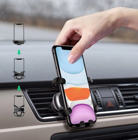 Ugreen samochodowy uchwyt grawitacyjny na telefon czarny (80539) Ugreen samochodowy uchwyt grawitacyjny na telefon czarny (80539)