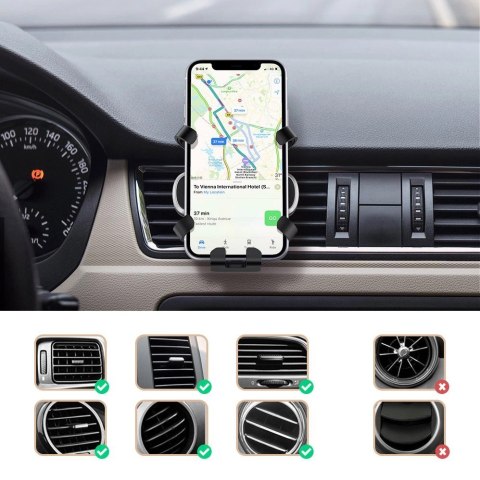 Ugreen samochodowy uchwyt grawitacyjny na telefon czarny (80871) Ugreen samochodowy uchwyt grawitacyjny na telefon czarny (80871)