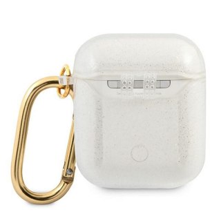Guess etui do AirPods GUA2UCG4GT przeźroczyste Glitter Collection