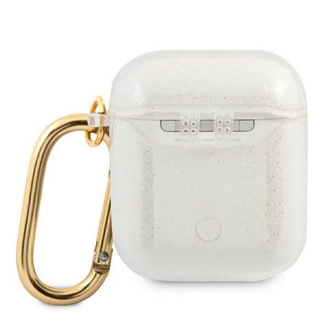 Guess etui do AirPods GUA2UCG4GT przeźroczyste Glitter Collection
