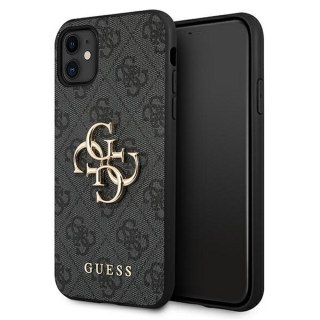 Guess nakładka do iPhone 11 GUHCN614GMGGR szara hard case 4G Big Metal Logo