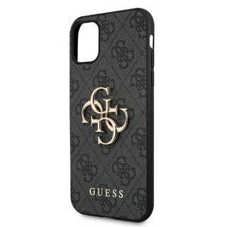 Guess nakładka do iPhone 11 GUHCN614GMGGR szara hard case 4G Big Metal Logo
