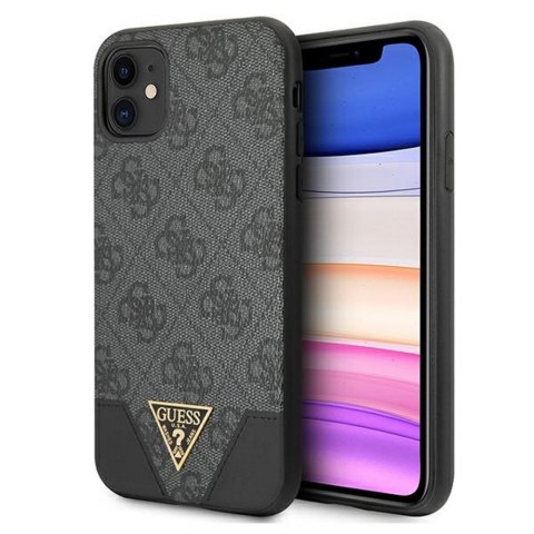 Guess nakładka do iPhone 11 GUHCN61PU4GHBK szara hard case 4G Triangle Collection Guess nakładka do iPhone 11 GUHCN61PU4GHBK szara hard case 4G Triangle Collection