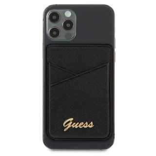Guess wsuwka na karty GUWMSSASLBK czarna MagSafe Saffiano