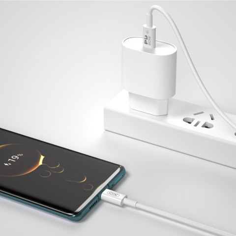 XO kabel NB-Q190A PD USB-C - USB-C 1,0m 60W biały XO kabel NB-Q190A PD USB-C - USB-C 1,0m 60W biały
