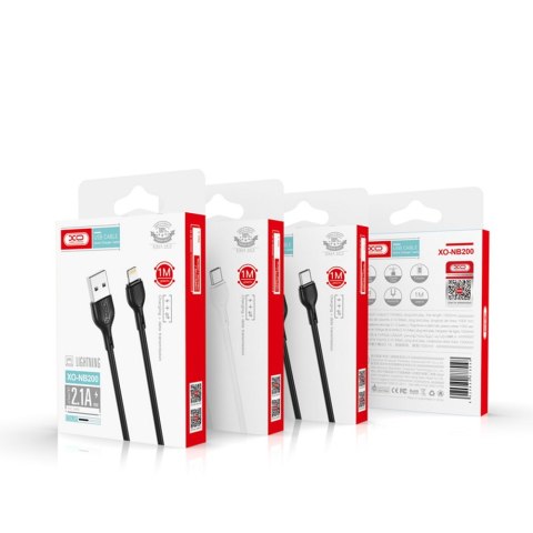 XO kabel NB200 USB - Lightning 1,0m 2.1A biały XO kabel NB200 USB - Lightning 1,0m 2.1A biały