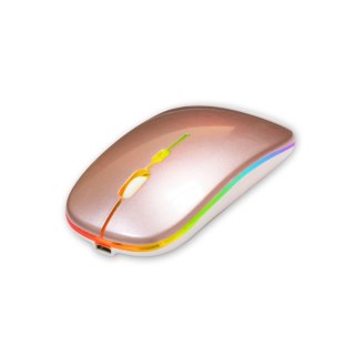 Setty mysz bezprzewodowa RGB rose gold