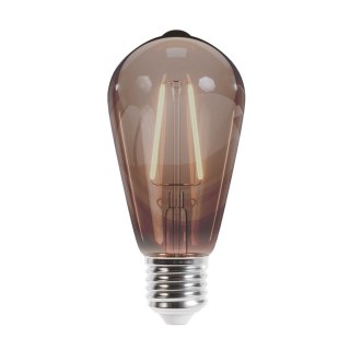 Żarówka LED Filament E27 ST64 4W 230V 2000K 400lm COG dymiona Forever Light