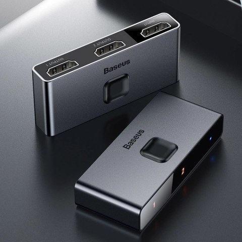 Baseus dwukierunkowy przełącznik rozdzielacz splitter switcher HDMI - 2x HDMI 4K / 30 Hz szary (CAHUB-BC0G) Baseus dwukierunkowy przełącznik rozdzielacz splitter switcher HDMI - 2x HDMI 4K / 30 Hz szary (CAHUB-BC0G)
