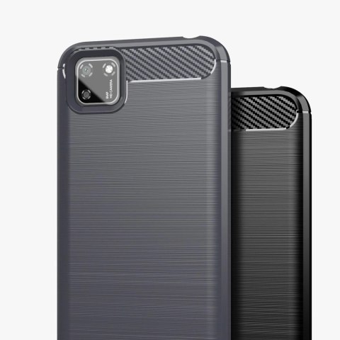 Carbon Case elastyczne etui pokrowiec Huawei Y5p czarny Carbon Case elastyczne etui pokrowiec Huawei Y5p czarny