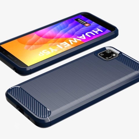 Carbon Case elastyczne etui pokrowiec Huawei Y5p czarny Carbon Case elastyczne etui pokrowiec Huawei Y5p czarny
