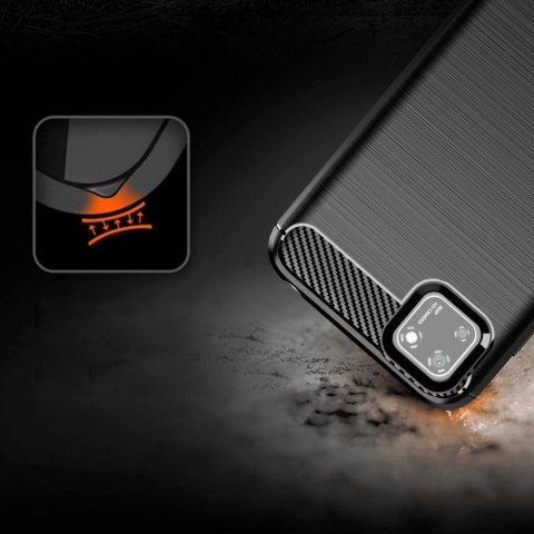 Carbon Case elastyczne etui pokrowiec Huawei Y5p czarny Carbon Case elastyczne etui pokrowiec Huawei Y5p czarny