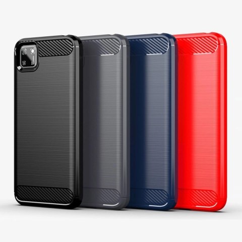 Carbon Case elastyczne etui pokrowiec Huawei Y5p czarny Carbon Case elastyczne etui pokrowiec Huawei Y5p czarny