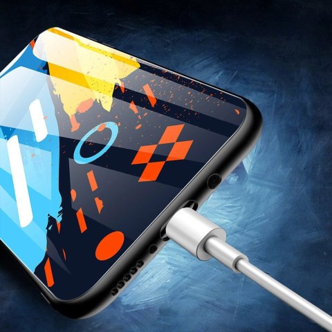 Color Glass Case etui pokrowiec nakładka ze szkła hartowanego z osłoną na aparat Samsung Galaxy A71 pattern 1