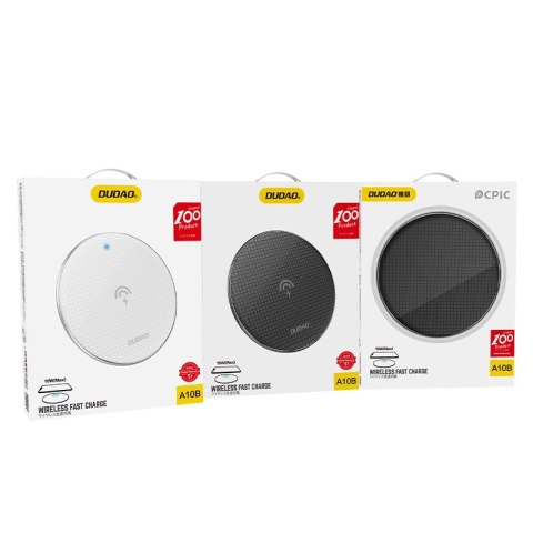 Dudao ultra cienka stylowa bezprzewodowa ładowarka Qi 10 W czarny (A10B black) Dudao ultra cienka stylowa bezprzewodowa ładowarka Qi 10 W czarny (A10B black)