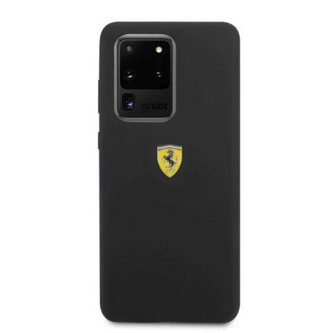 Etui Ferrari Silicone na Samsung Galaxy S20 Ultra - czarne Etui Ferrari Silicone na Samsung Galaxy S20 Ultra - czarne