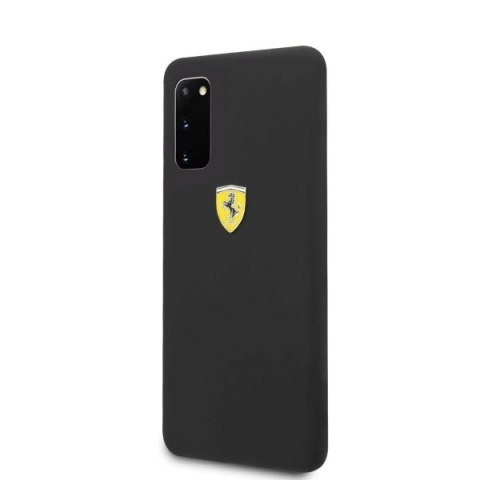 Etui Ferrari Silicone na Samsung Galaxy S20 - czarne Etui Ferrari Silicone na Samsung Galaxy S20 - czarne