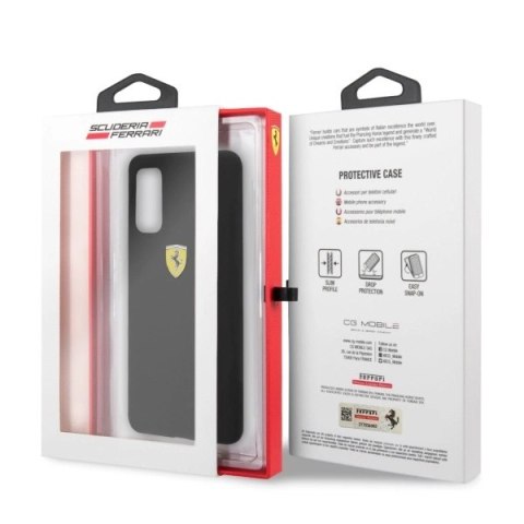 Etui Ferrari Silicone na Samsung Galaxy S20 - czarne Etui Ferrari Silicone na Samsung Galaxy S20 - czarne
