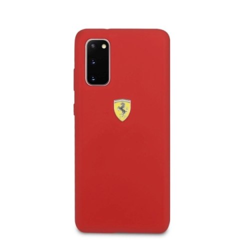 Etui Ferrari Silicone na Samsung Galaxy S20 - czerwone Etui Ferrari Silicone na Samsung Galaxy S20 - czerwone
