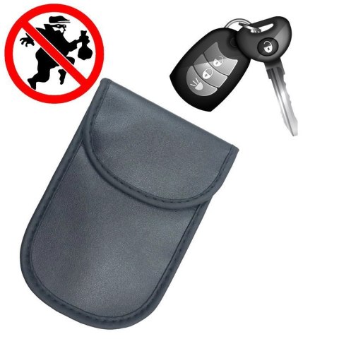 Etui antykradzieżowe na klucze samochodowe blokujące fale radiowe pokrowiec Keyless Faraday Box klatka Faradaya 14 cm z 10 cm cz Etui antykradzieżowe na klucze samochodowe blokujące fale radiowe pokrowiec Keyless Faraday Box klatka Faradaya 14 cm z 10 cm cz
