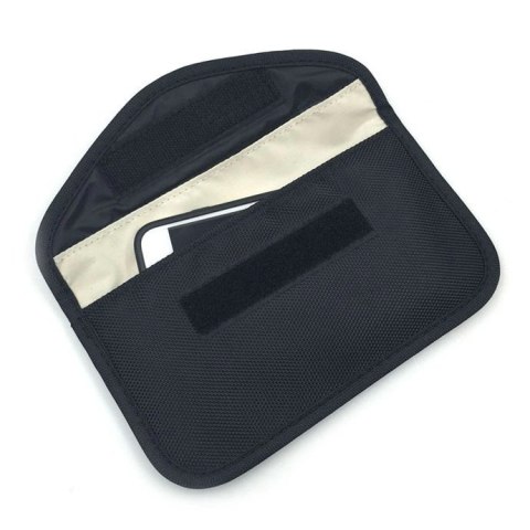 Etui antykradzieżowe na klucze samochodowe telefon blokujące fale radiowe Faraday Box klatka Faradaya 20 cm x 11 cm czarny Etui antykradzieżowe na klucze samochodowe telefon blokujące fale radiowe Faraday Box klatka Faradaya 20 cm x 11 cm czarny