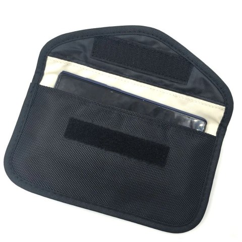 Etui antykradzieżowe na klucze samochodowe telefon blokujące fale radiowe Faraday Box klatka Faradaya 20 cm x 11 cm czarny Etui antykradzieżowe na klucze samochodowe telefon blokujące fale radiowe Faraday Box klatka Faradaya 20 cm x 11 cm czarny