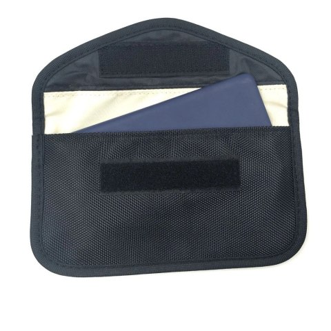 Etui antykradzieżowe na klucze samochodowe telefon blokujące fale radiowe Faraday Box klatka Faradaya 20 cm x 11 cm czarny Etui antykradzieżowe na klucze samochodowe telefon blokujące fale radiowe Faraday Box klatka Faradaya 20 cm x 11 cm czarny