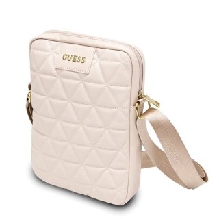 Torba Guess Quilted na tablet 10" - różowa