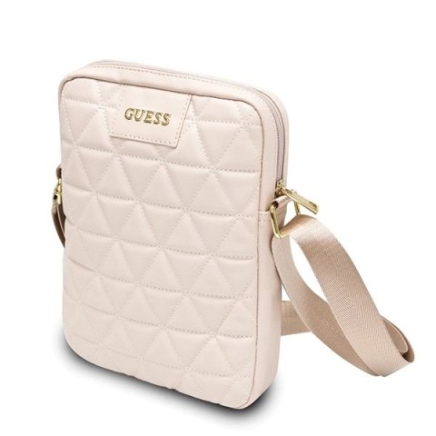 Torba Guess Quilted na tablet 10" - różowa