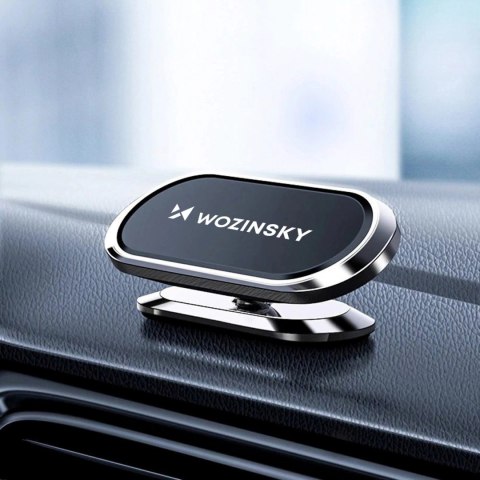 Wozinsky samoprzylepny magnetyczny uchwyt samochodowy 360 na deskę rozdzielczą srebrny (WMH-06) Wozinsky samoprzylepny magnetyczny uchwyt samochodowy 360 na deskę rozdzielczą srebrny (WMH-06)
