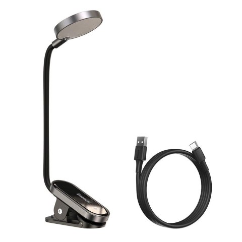 Baseus mini lampka lampa LED z klipsem szary (DGRAD-0G) Baseus mini lampka lampa LED z klipsem szary (DGRAD-0G)