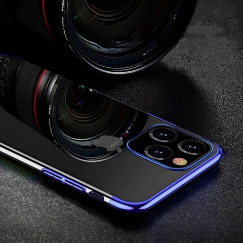 Clear Color case żelowy pokrowiec etui z metaliczną ramką iPhone 12 mini czarny Clear Color case żelowy pokrowiec etui z metaliczną ramką iPhone 12 mini czarny