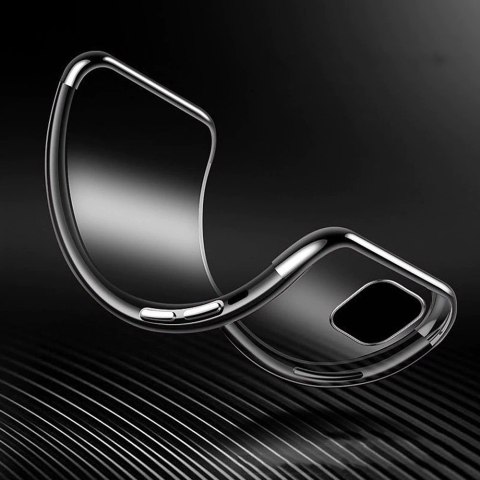Clear Color case żelowy pokrowiec etui z metaliczną ramką iPhone 12 mini czarny Clear Color case żelowy pokrowiec etui z metaliczną ramką iPhone 12 mini czarny