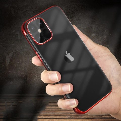Clear Color case żelowy pokrowiec etui z metaliczną ramką iPhone 12 mini czarny Clear Color case żelowy pokrowiec etui z metaliczną ramką iPhone 12 mini czarny