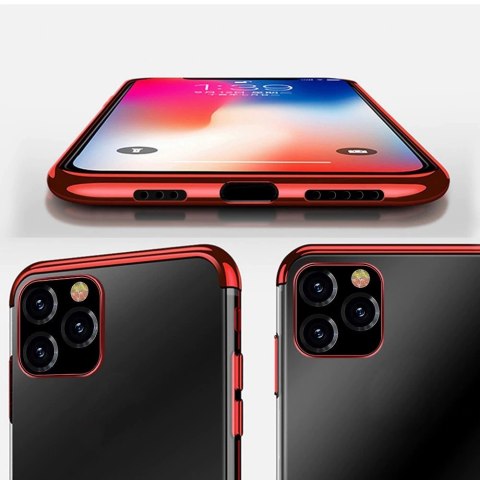 Clear Color case żelowy pokrowiec etui z metaliczną ramką iPhone 12 mini czarny Clear Color case żelowy pokrowiec etui z metaliczną ramką iPhone 12 mini czarny
