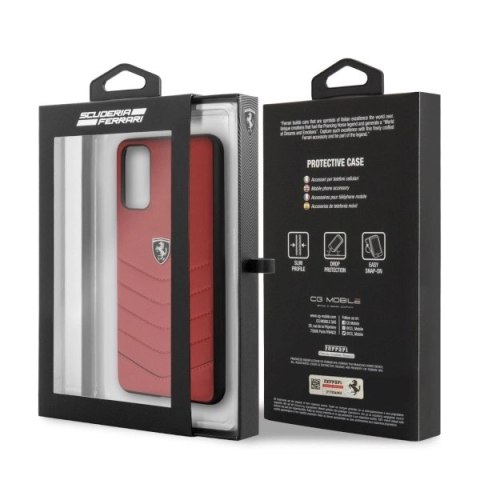 Etui Ferrari Heritage Quilted na Samsung Galaxy S20 - czerwone Etui Ferrari Heritage Quilted na Samsung Galaxy S20 - czerwone